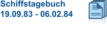 Schiffstagebuch  19.09.83 - 06.02.84