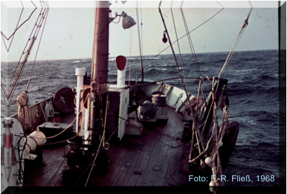 FFS ROS 105 KARL LIEBKNECHT Foto: F.-R. Flie, Nordsee, April 1968